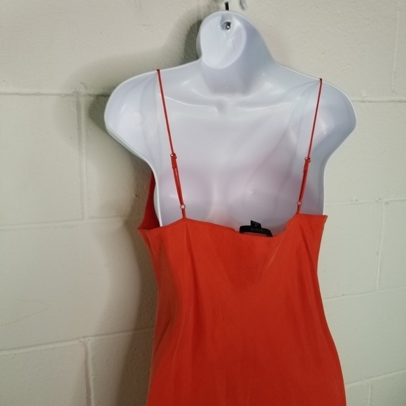 J. CREW Gwyneth cupro blend long slip dress wildfire orange - Picture 13 of 13